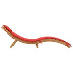 vidaXL Chaises longues avec coussins lot de 2 rouge bois massif acacia