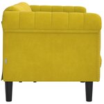 vidaXL Canapé à 3 places jaune velours