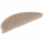 vidaXL Tapis d'escalier autocollants 15 Pièces 56x17x3 cm Beige clair