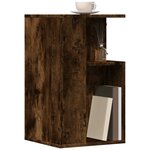 vidaXL Table d'appoint chêne fumé 35x35x60 cm bois d'ingénierie