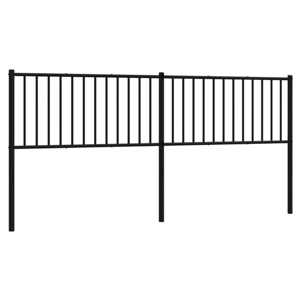 vidaXL Tête de lit métal noir 193 cm
