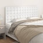vidaXL Têtes de lit 4 Pièces Blanc 90x5x78/88 cm Similicuir