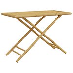 vidaXL Ensemble de bistro pliante 5 Pièces et coussins blanc crème bambou