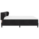 Lit box spring vidaXL avec matelas Noir 200x200 cm en Velours