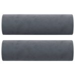vidaXL Canapé 2 places avec oreillers gris foncé 120 cm velours
