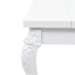 vidaXL Table à manger 179x89x81 cm Blanc brillant