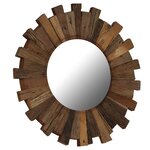 vidaXL Miroir mural Bois de récupération massif 70 cm