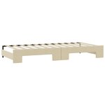 vidaXL Lit de jour avec gigogne sans matelas crème 80x200 cm