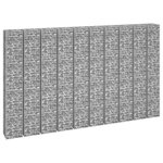 vidaXL Lits surélevés en gabion 4 Pièces 30x30x50/100/150/200 cm Fer