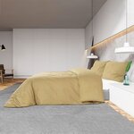 vidaXL Ensemble de housse de couette Taupe 200x200 cm Microfibre