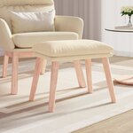 vidaXL Repose-pied Crème 45x29 5x35 cm Tissu