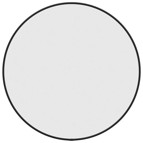 vidaXL Miroir mural Noir Ø 50 cm Rond