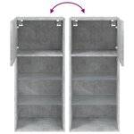 vidaXL Meuble TV avec lumières LED gris béton 40 5x30x90 cm