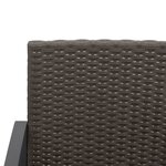 vidaXL Ensemble à manger de jardin avec coussins 5 Pièces marron rotin PP