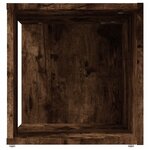 vidaXL Table d'appoint Chêne fumé 33x33x34 5 cm Bois d'ingénierie