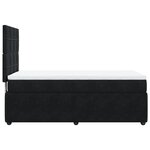 vidaXL Sommier à lattes de lit avec matelas Noir 100x200 cm Velours