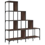 vidaXL Bibliothèque chêne marron 122x30x132cm bois ingénierie et métal