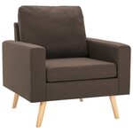vidaXL Ensemble de canapés 2 Pièces Tissu Marron