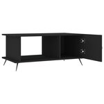 vidaXL Table basse noir 90x50x40 cm bois d'ingénierie