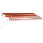 vidaXL Auvent automatique sur pied 400x350 cm Orange/marron