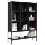 vidaXL Bibliothèque noir 102x30x141 5 cm bois d'ingénierie