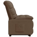 vidaXL Fauteuil inclinable Marron Tissu