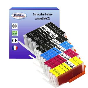 15 Cartouches compatibles avec Canon Pixma TS9100 TS9150 TS9155 TS9500 TS9540 TS9541C TS9550 TS9551C remplace Canon PGI-580, CLI-581 XL - T3AZUR