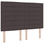 vidaXL Tête de Lit Design Lignes Marron Foncé 160 cm Tissu