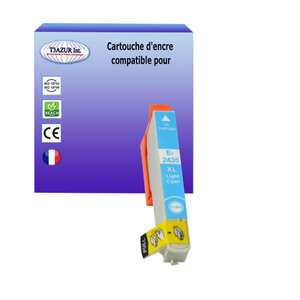 Cartouche Compatible pour Epson T2435 / T2425 Light Cyan - T3AZUR