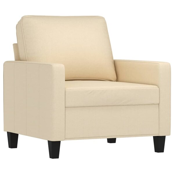vidaXL Fauteuil Crème 60 cm Tissu