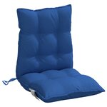 vidaXL Coussins de chaise à dossier bas lot de 6 bleu royal