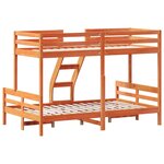 vidaXL Lit superposé sans matelas 90x200/120x200 cm bois massif