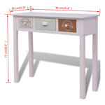 vidaXL Table console en style français Bois