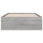 vidaXL Cadre de lit et tiroirs sonoma gris 75x190cm bois d'ingénierie
