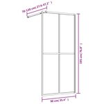 vidaXL Paroi de douche avec verre ESG transparent doré 90x195 cm