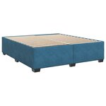 vidaXL Sommier à lattes de lit et matelas bleu 180x200 cm velours