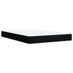 vidaXL Sommier à lattes de lit avec matelas Noir 160x200 cm Tissu