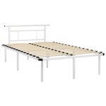 vidaXL Cadre de lit sans matelas blanc métal 120x200 cm