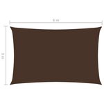 Vidaxl voile de parasol tissu oxford rectangulaire 3x6 m marron