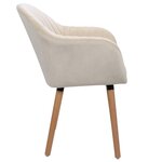 Chaises de salle à manger en velours 2 pièces blanc crème 19_0000368