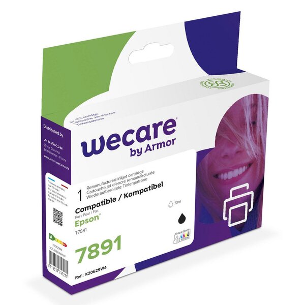 Cartouche jet d'encre remanufacturée, compatible pour epson t7891, t7891, pack unitaire noir