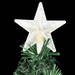 vidaXL Arbre de Noël pré-éclairé avec support 240 cm fibre optique