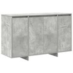 vidaXL Buffet gris béton Gris béton Mélamine 120 x 41 x 75 cm