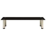 vidaXL Meuble TV Noir 80x35x17 cm Verre trempé