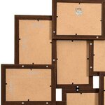 vidaXL Collage de cadres photo de photo 10x(10x15 cm) Marron foncé MDF