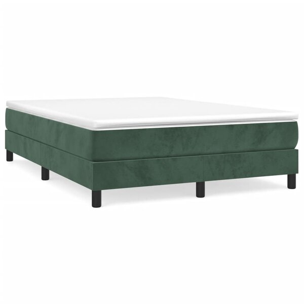 vidaXL Cadre de lit sans matelas vert foncé 140x190 cm velours