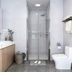 vidaXL Porte de douche ESG transparent 91x190 cm