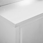 vidaXL Table de travail avec portes coulissantes 120x50x(95-97)cm Inox