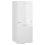 vidaXL Ensemble de meubles de salle de bain Blanc brillant Aggloméré