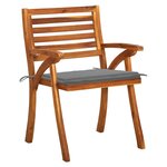 vidaXL Chaises de jardin avec coussins lot de 8 Bois d'acacia solide